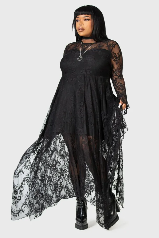 Killstar Maxi Women Shadow Figure Maxi Dress