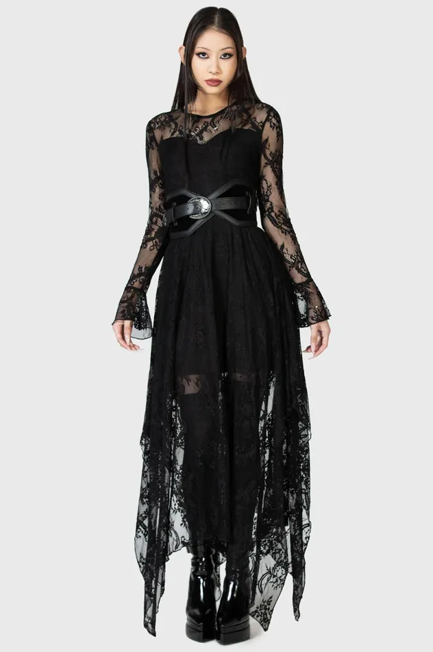 Killstar Maxi Women Shadow Figure Maxi Dress