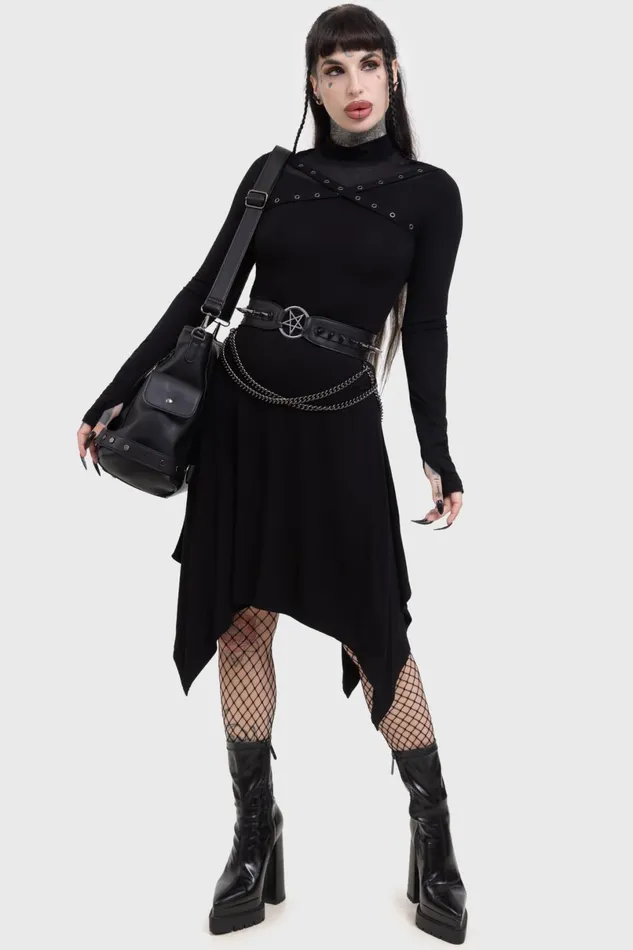 Killstar Midi Women Midnight Riot Dress
