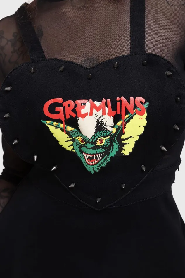 Killstar Mini Women Gremlin Stripe Pinafore Dress