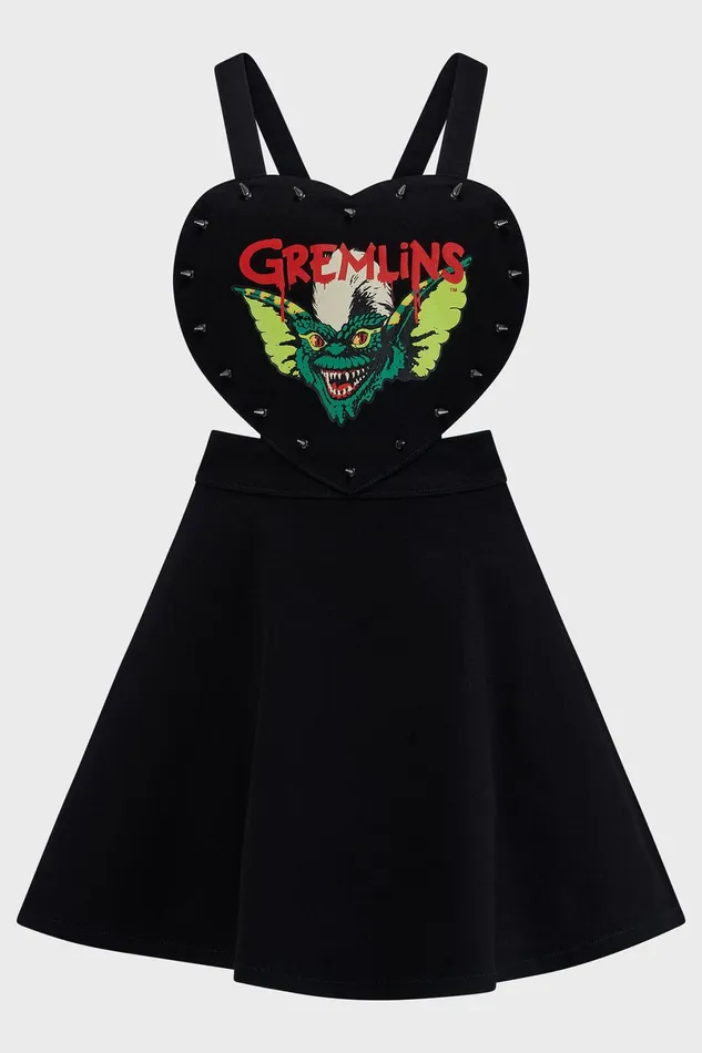 Killstar Mini Women Gremlin Stripe Pinafore Dress