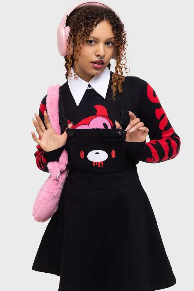 Killstar Mini Women Naughty Grizzly Pinafore Dress