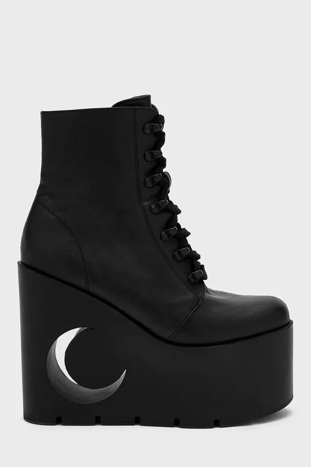 Killstar Platforms Women Crescent Boots