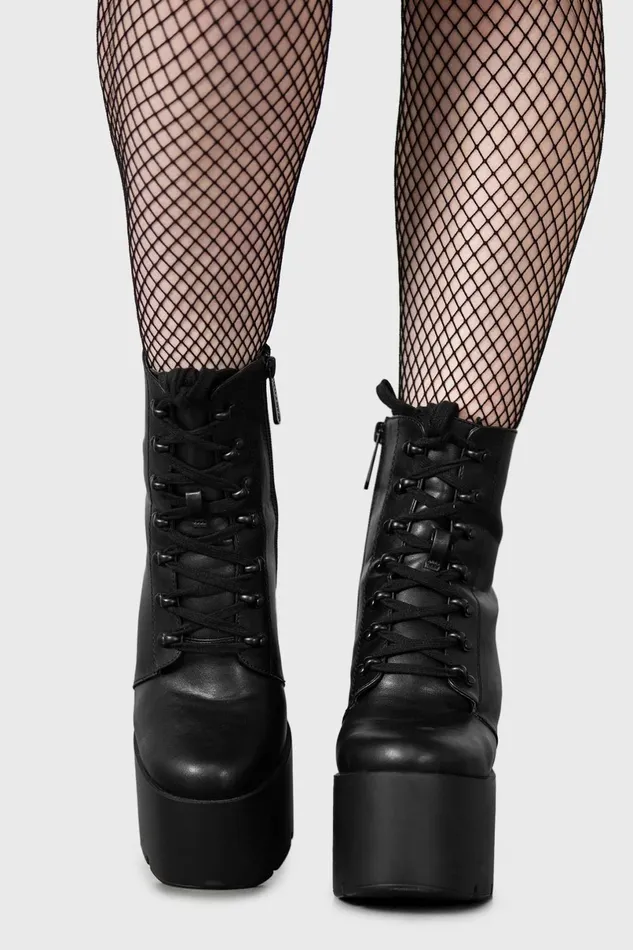Killstar Platforms Women Crescent Boots