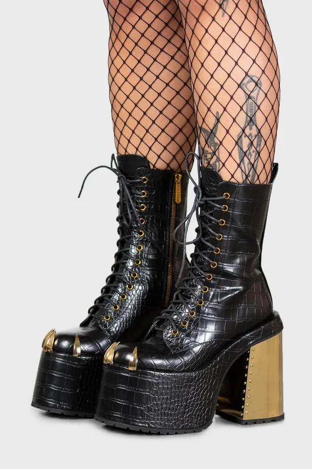 Killstar Platforms Women Repetilia Boots