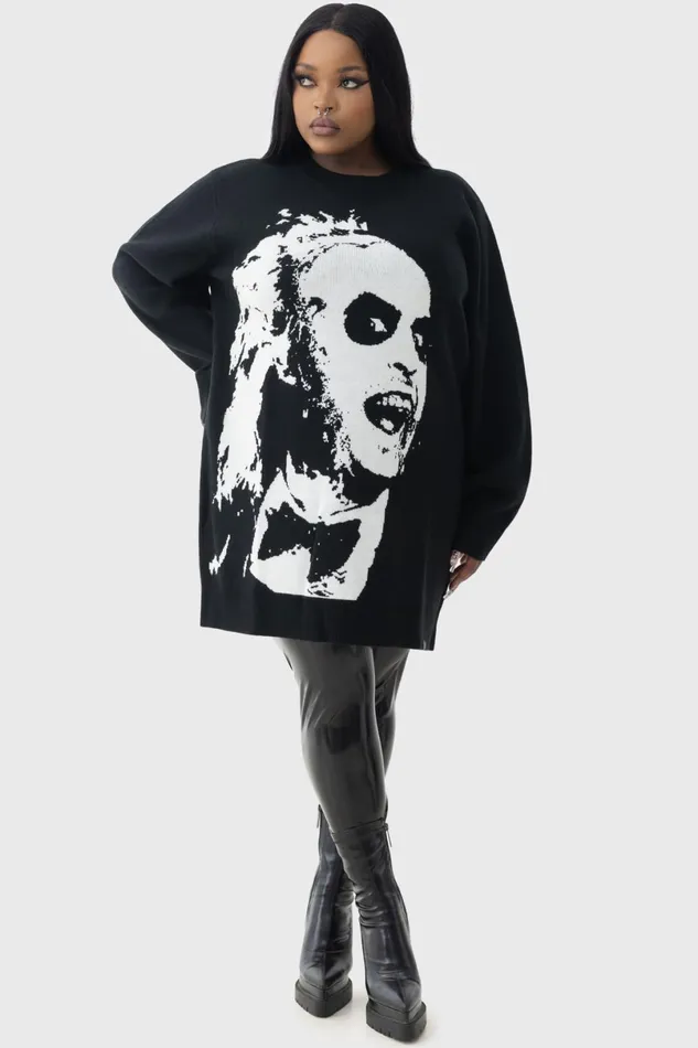 Killstar Sweaters Women Ghost With The Most Intarsia Sweater