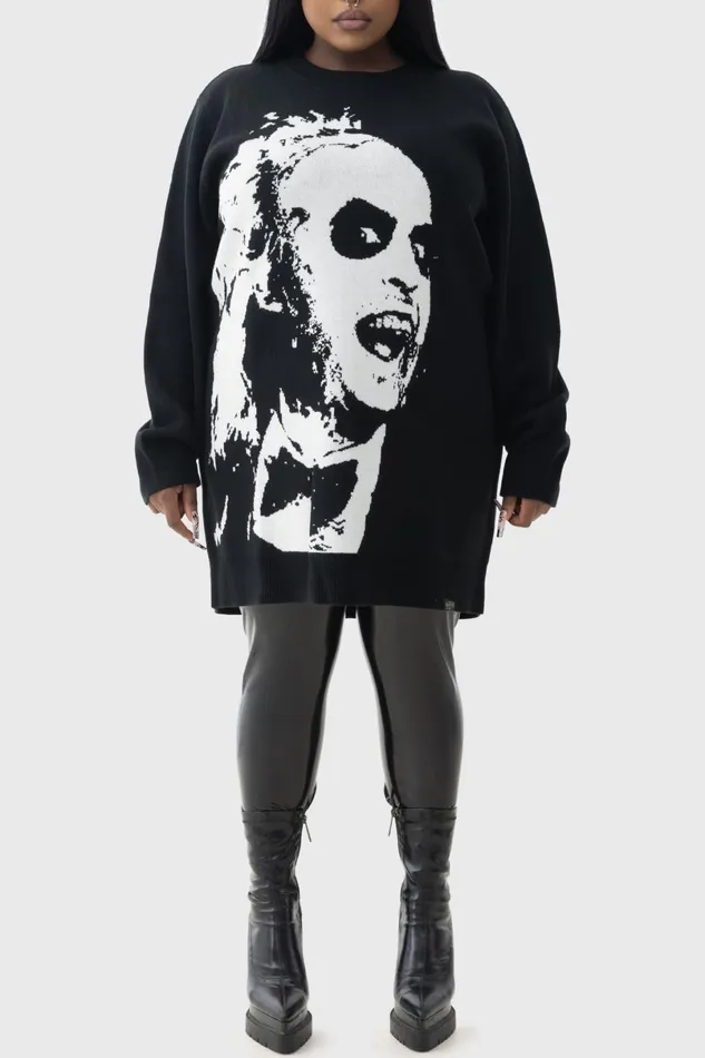 Killstar Sweaters Women Ghost With The Most Intarsia Sweater