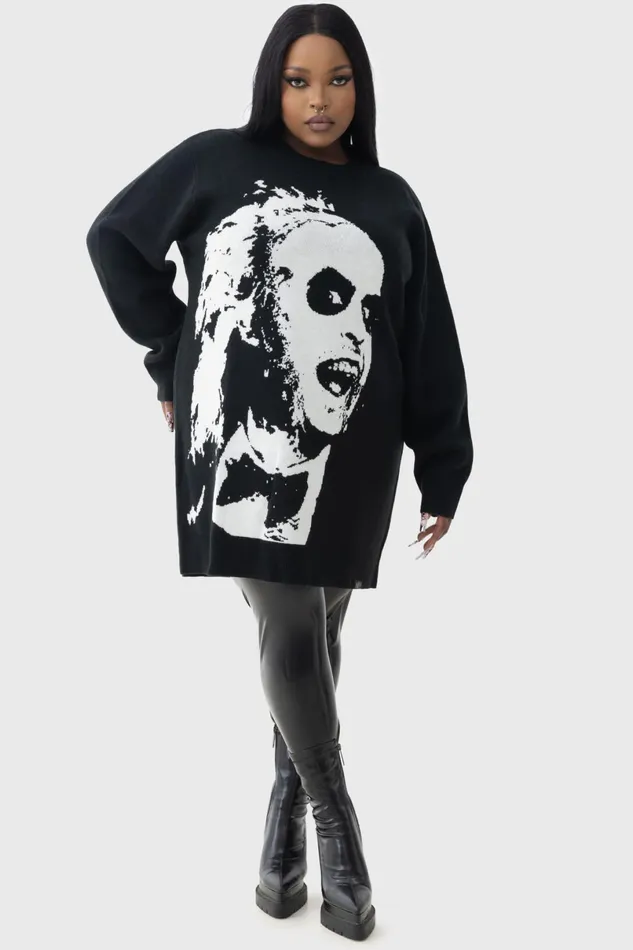 Killstar Sweaters Women Ghost With The Most Intarsia Sweater
