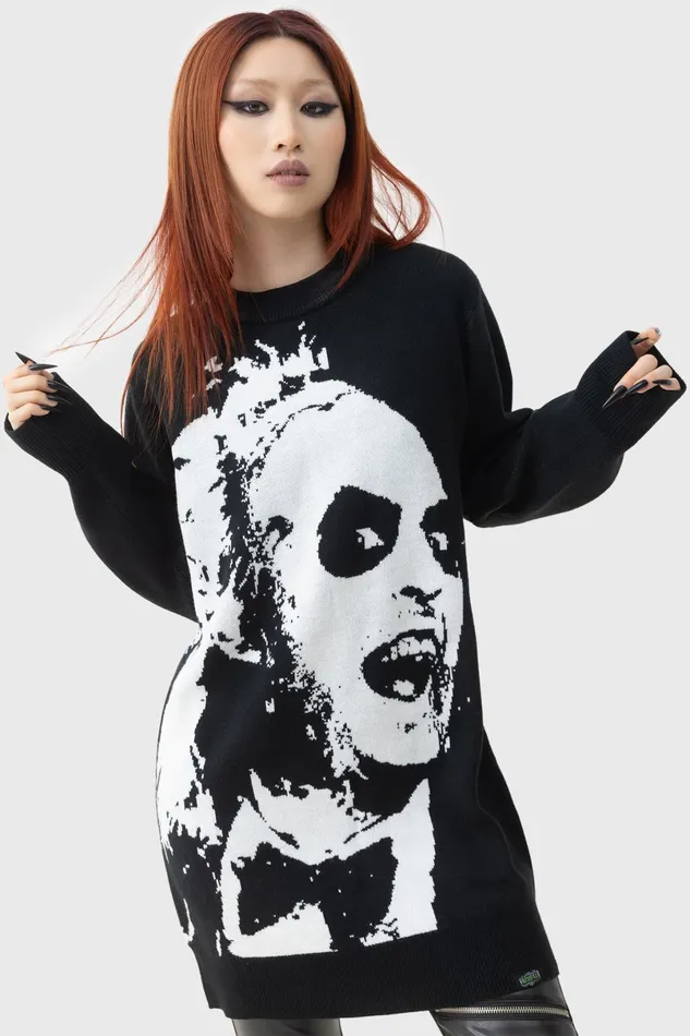 Killstar Sweaters Women Ghost With The Most Intarsia Sweater