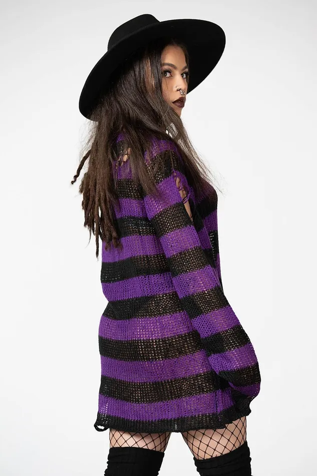 Killstar Sweaters Women Hazed Out Knit Sweater