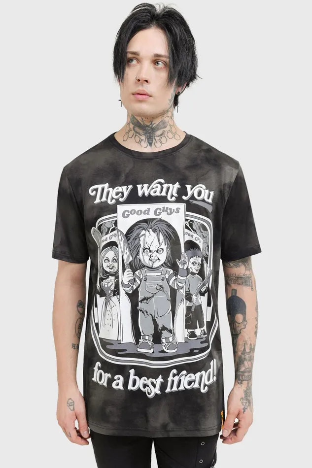 Killstar TShirts and Vests Men Hey There Friend TShirt