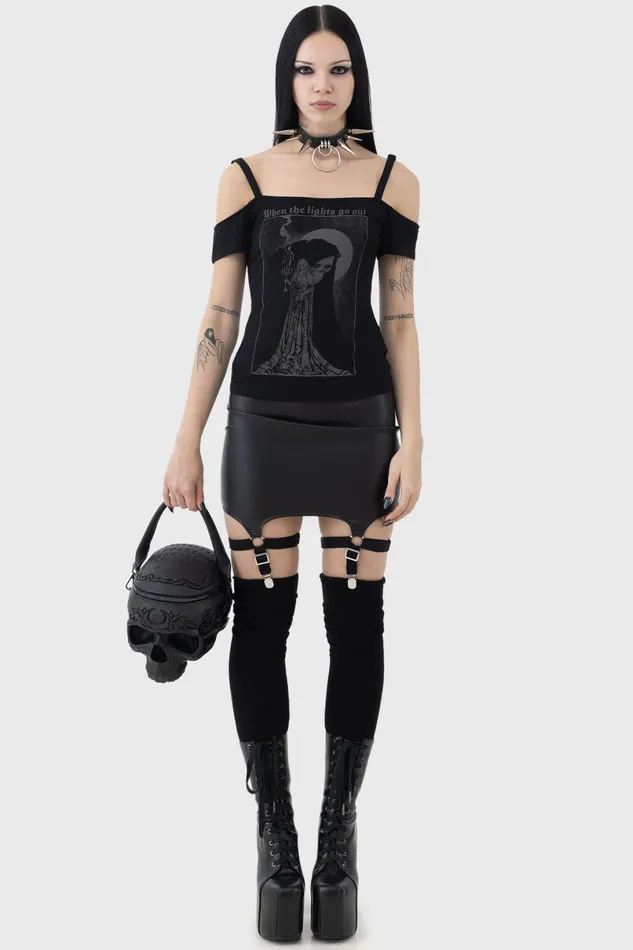 Killstar TShirts and Vests Women Lights Out Top