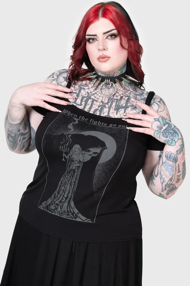 Killstar TShirts and Vests Women Lights Out Top