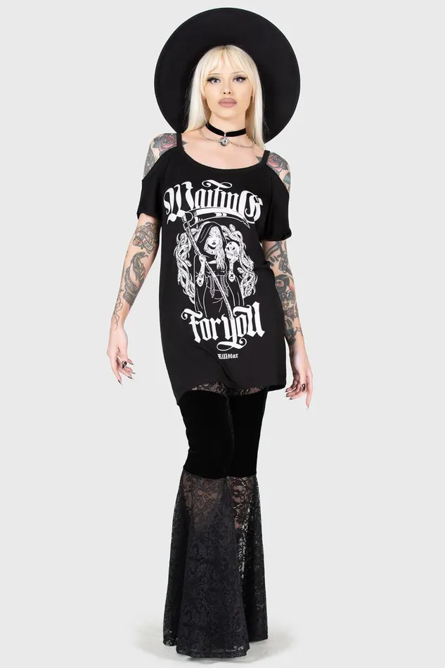 Killstar TShirts and Vests Women Muerte Waiting Distress Top