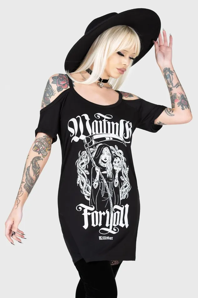 Killstar TShirts and Vests Women Muerte Waiting Distress Top
