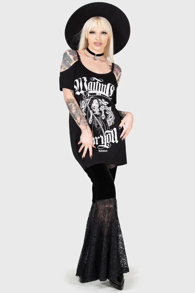 Killstar TShirts and Vests Women Muerte Waiting Distress Top