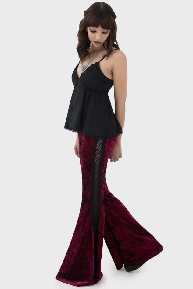 Killstar Trousers and Jeans Women Laced Death Flares