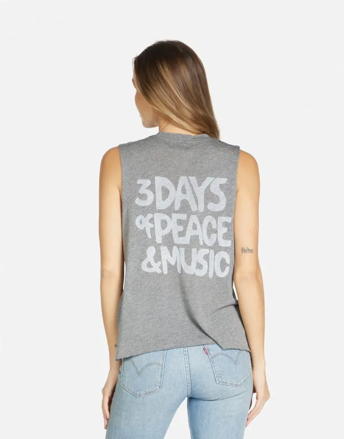 Kinzington Vintage Woodstock Heather Grey Women Lauren Moshi Tanks