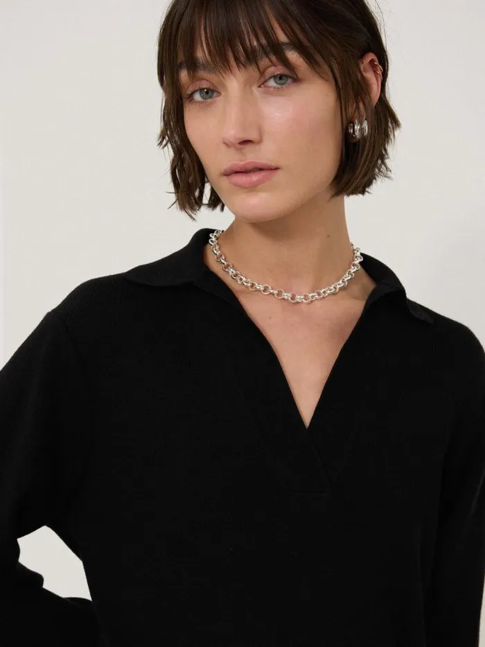 Knitted Kaftan Tunic Black Women Jigsaw Dresses and Jumpsuits