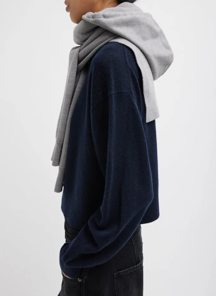 Knitwear and Sweatshirts Women Tibi Light Weight Airy Extrafine Wool Hooded Scarf