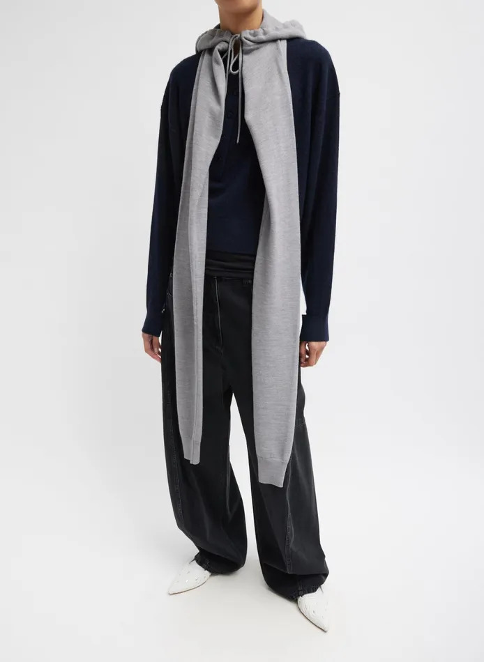 Knitwear and Sweatshirts Women Tibi Light Weight Airy Extrafine Wool Hooded Scarf