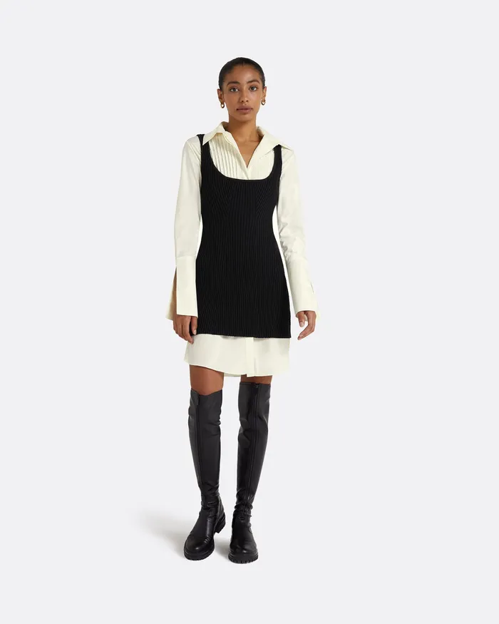 Knitwear Safiyaa Women Cindy Black Knit Dress Black