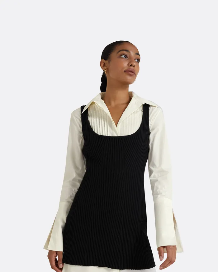 Knitwear Safiyaa Women Cindy Black Knit Dress Black