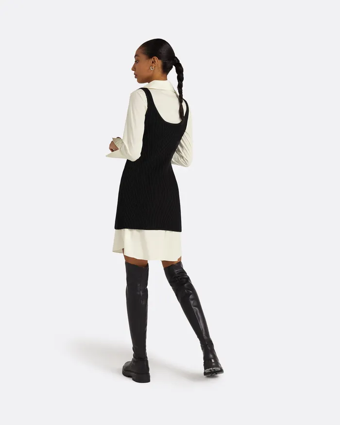Knitwear Safiyaa Women Cindy Black Knit Dress Black