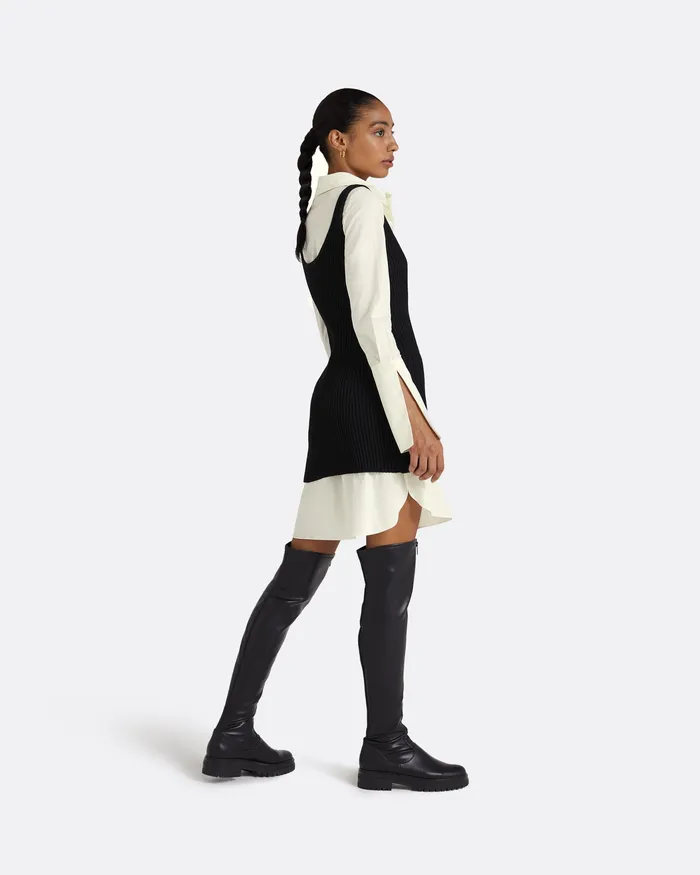 Knitwear Safiyaa Women Cindy Black Knit Dress Black