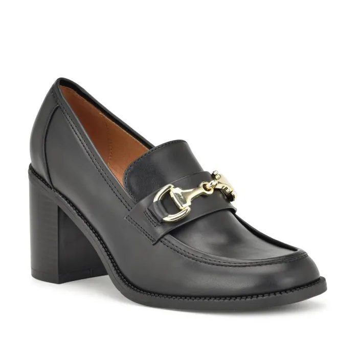 Koolo Casual Moc Loafers Black Women Nine West Heels Koolo Casual Moc Loafers Black Women Nine West Heels