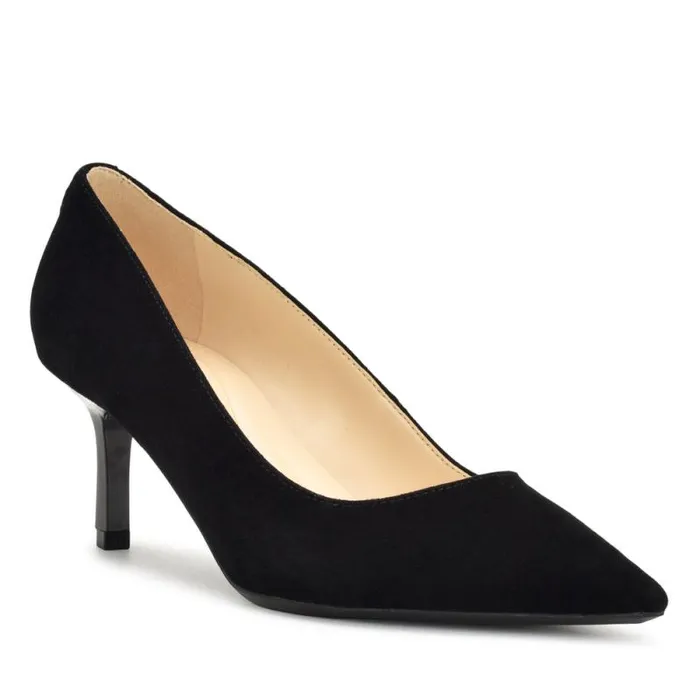 Kuna 92159 Pointy Toe Pumps Black Suede Women Nine West Heels