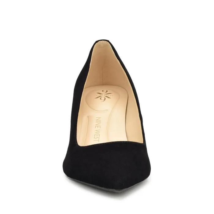 Kuna 92159 Pointy Toe Pumps Black Suede Women Nine West Heels