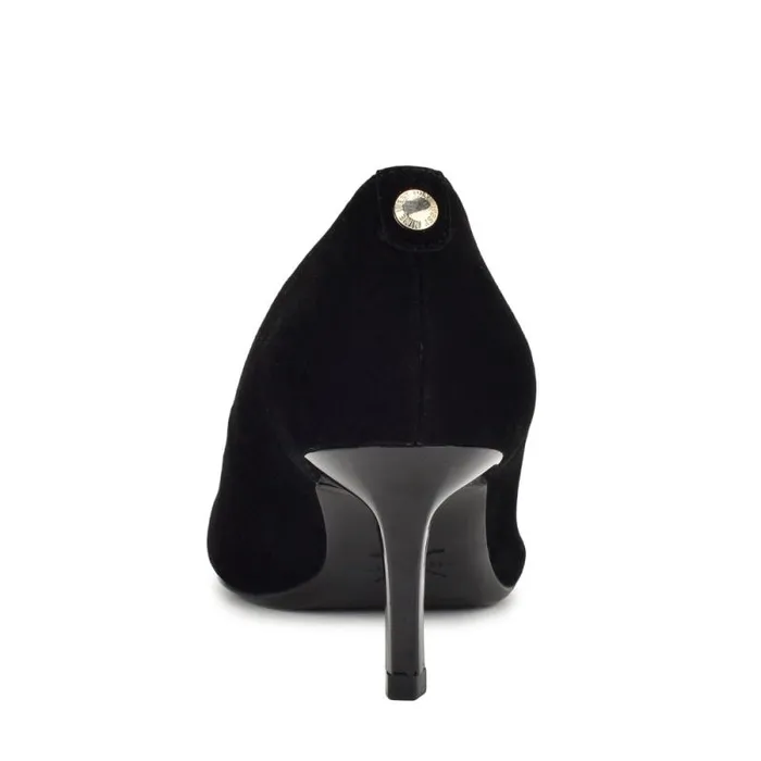 Kuna 92159 Pointy Toe Pumps Black Suede Women Nine West Heels