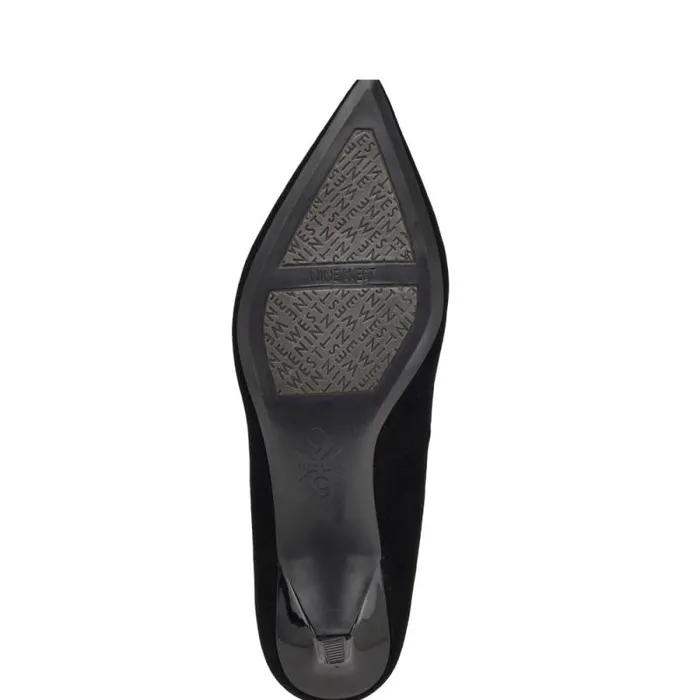 Kuna 92159 Pointy Toe Pumps Black Suede Women Nine West Heels
