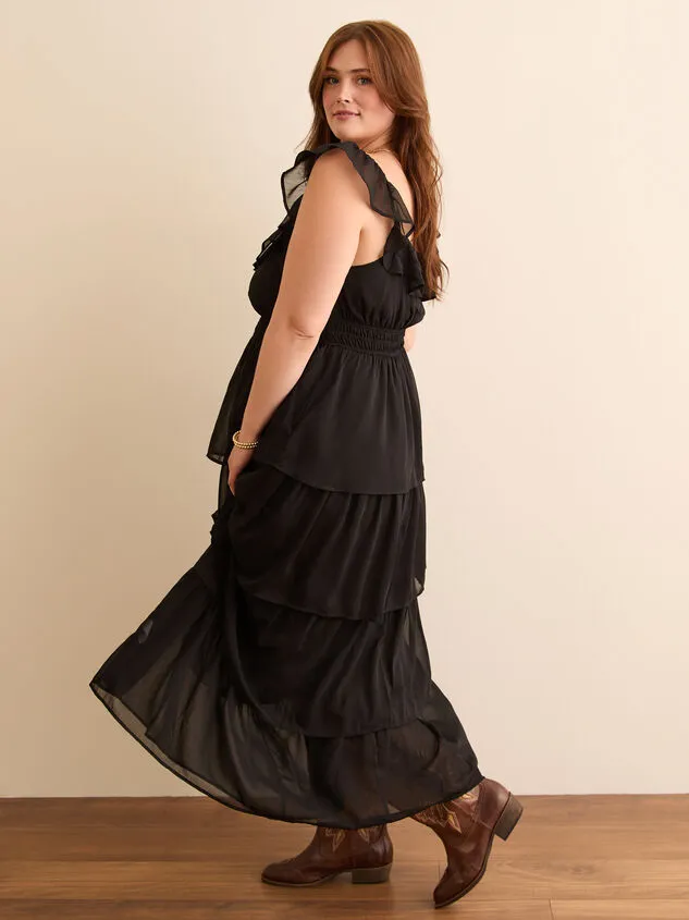 Kylie Ruffle Maxi Dress Black Women Altar039d State Dresses Kylie Ruffle Maxi Dress Black Women Altar039d State Dresses