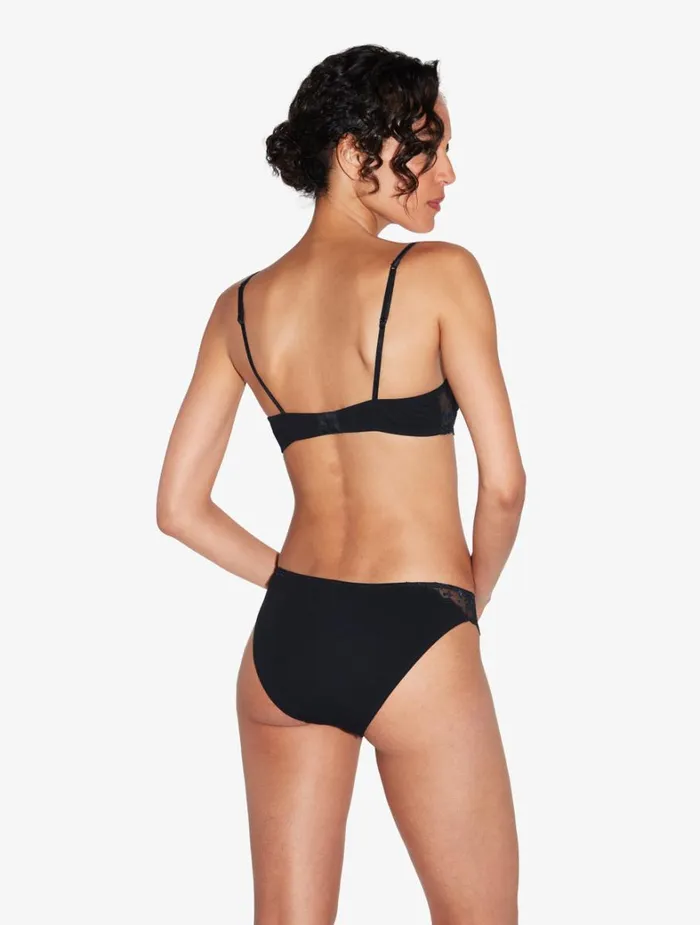 La Perla Balconette Bra In Onyx With Embroidered Tulle Women Balconette