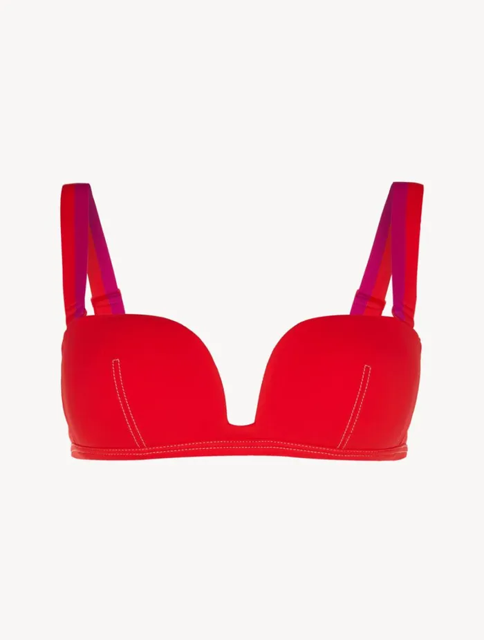 La Perla Bandeau Bikini Top In Red Women Bikinis
