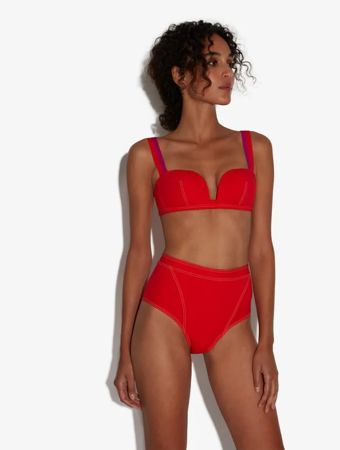 La Perla Bandeau Bikini Top In Red Women Bikinis
