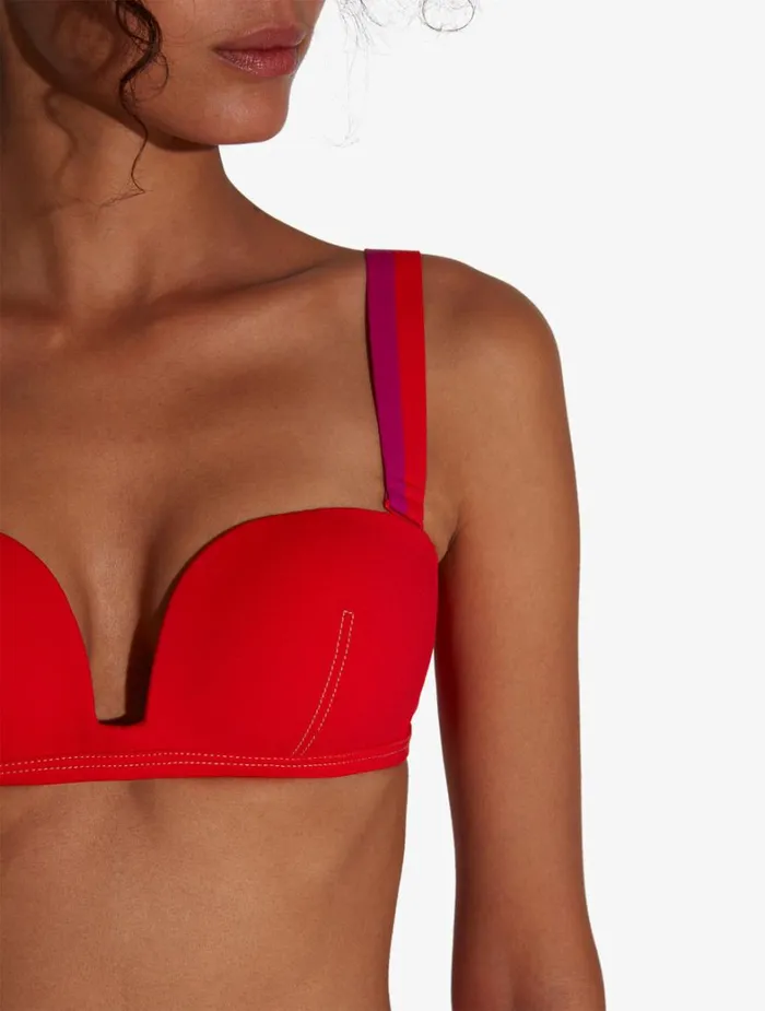 La Perla Bandeau Bikini Top In Red Women Bikinis