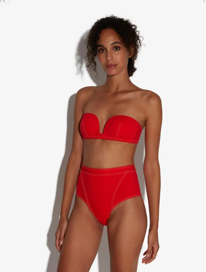 La Perla Bandeau Bikini Top In Red Women Bikinis