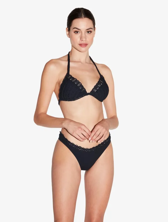 La Perla Bikini Brief In Black With Soutache Women Bikinis