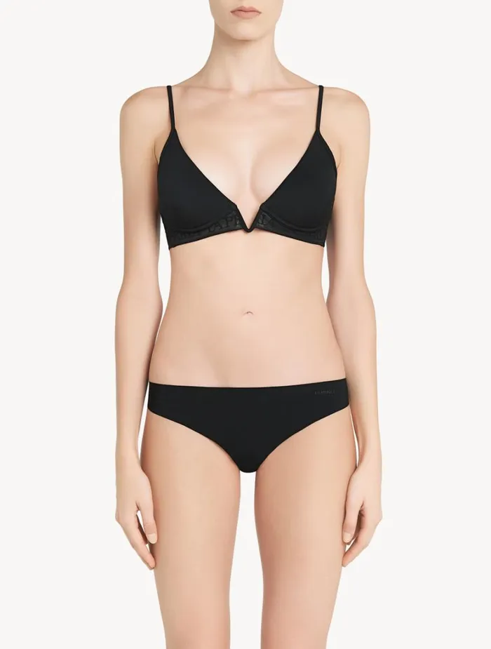 La Perla Black Nonwired Padded Triangle Vbra Women Bralette