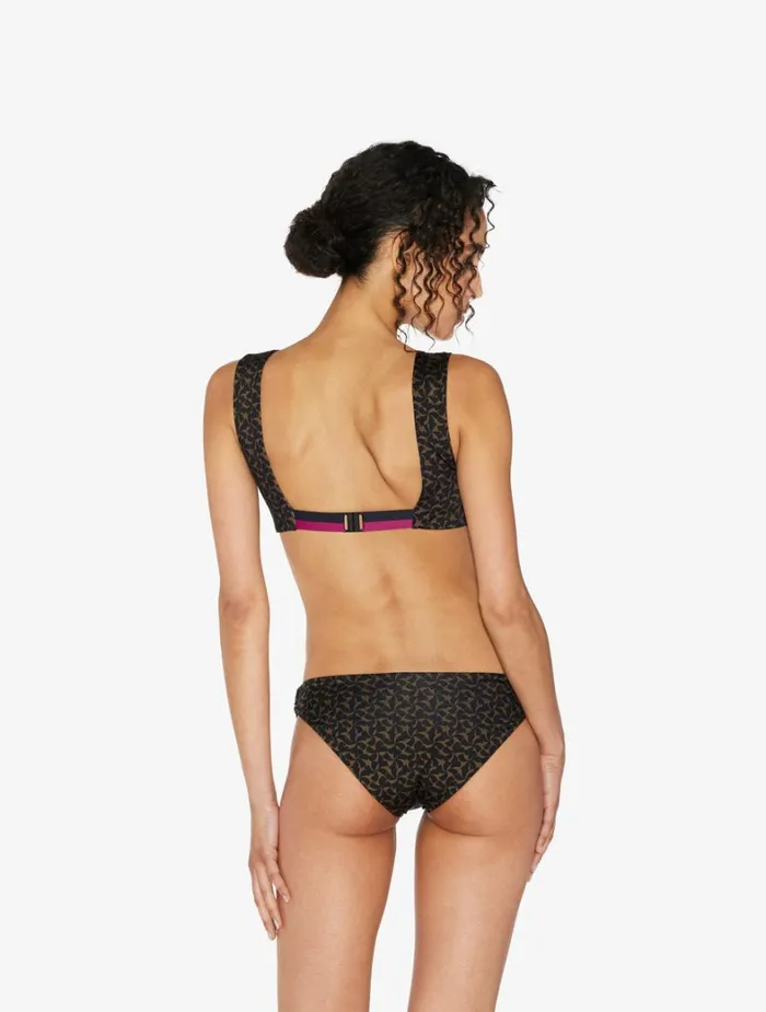 La Perla Bralette Bikini Top In Dark Green And Black Women Bikinis