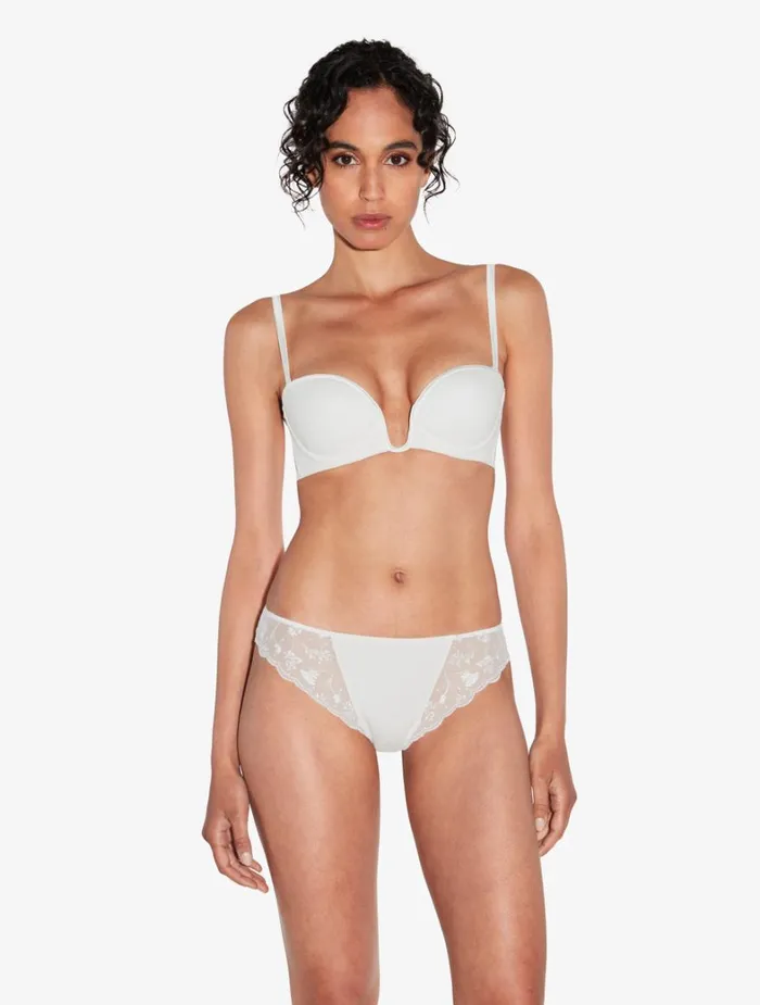 La Perla Briefs In Lys With Embroidered Tulle Women Midrise