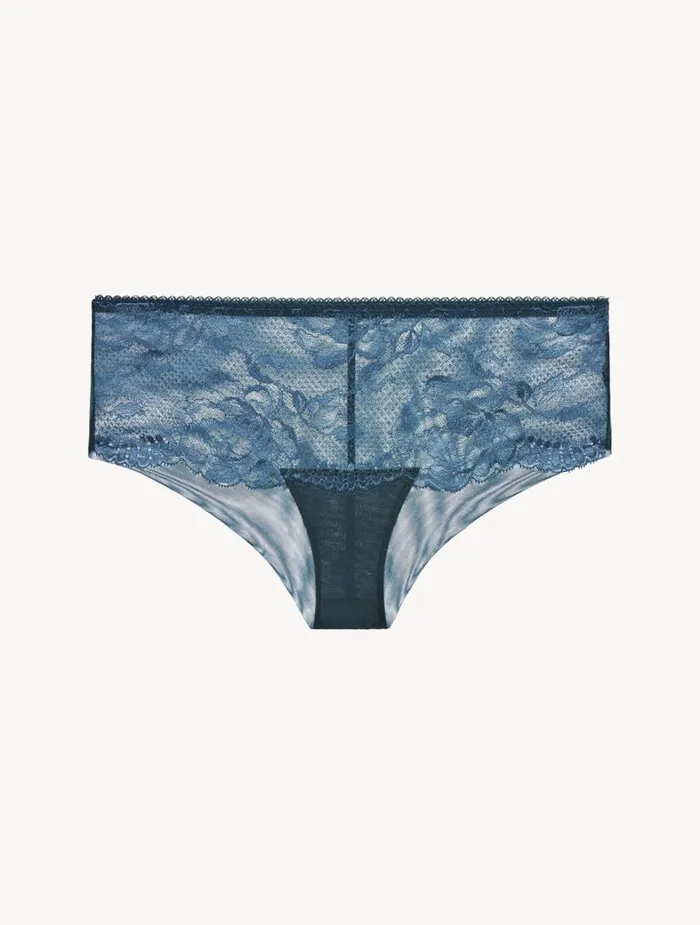 La Perla Luxury Lace Boyshort Panties In Dark Blue Women Hipster