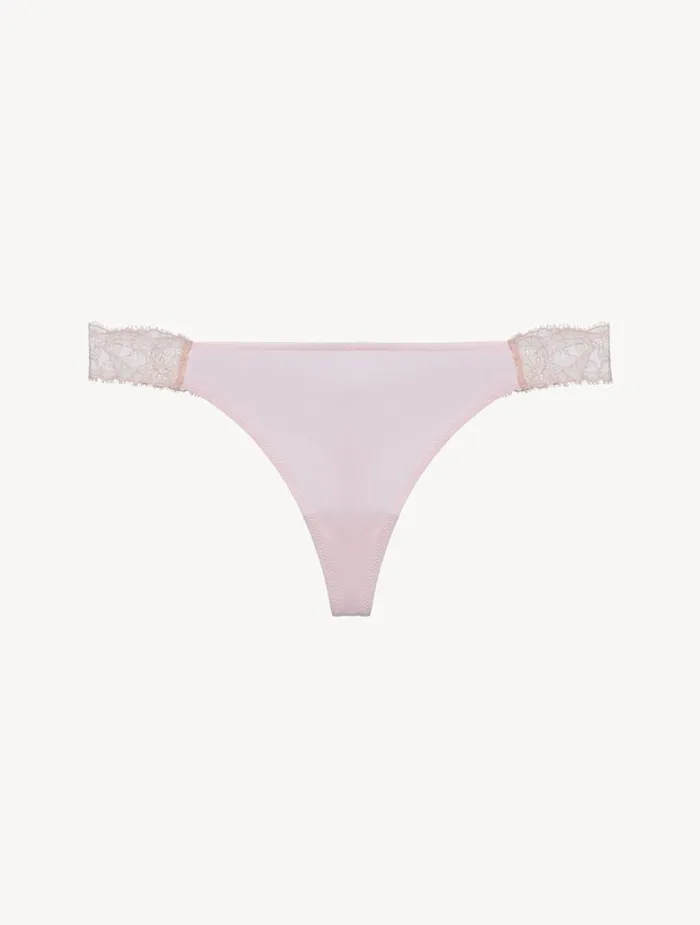 La Perla Luxury Lace Thong In Pink Women G String and Thong