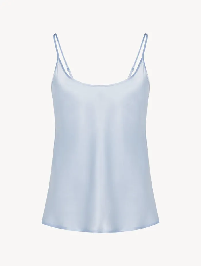 La Perla Luxury Silk Camisole In Azure Women Camisoles
