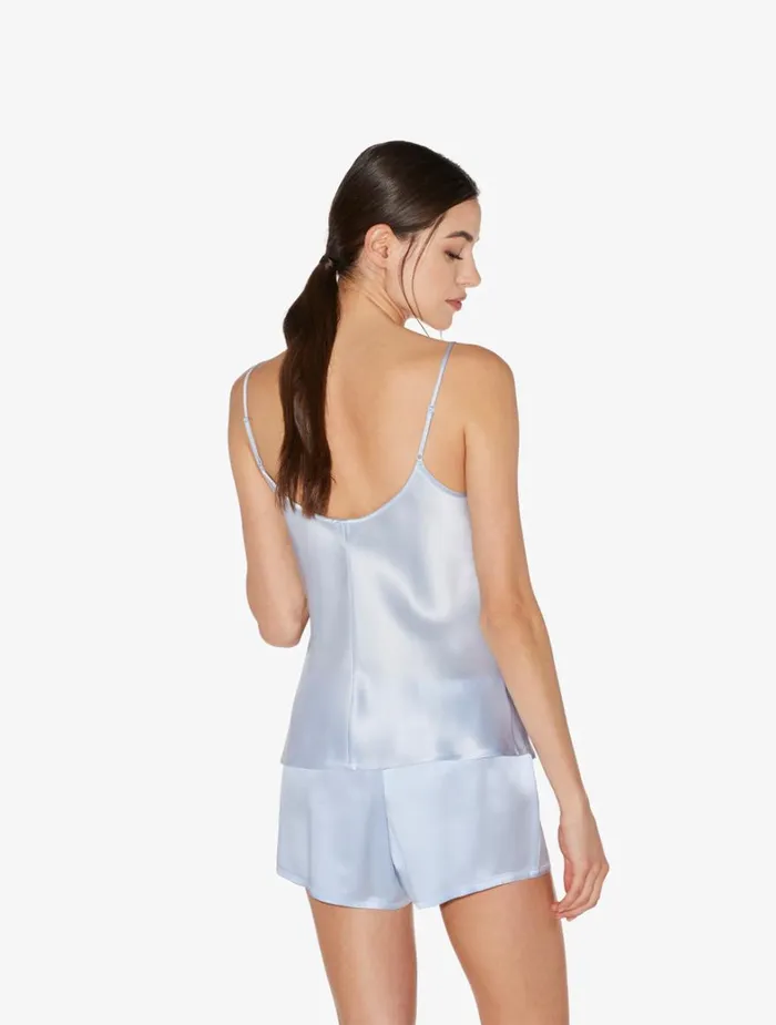 La Perla Luxury Silk Camisole In Azure Women Camisoles