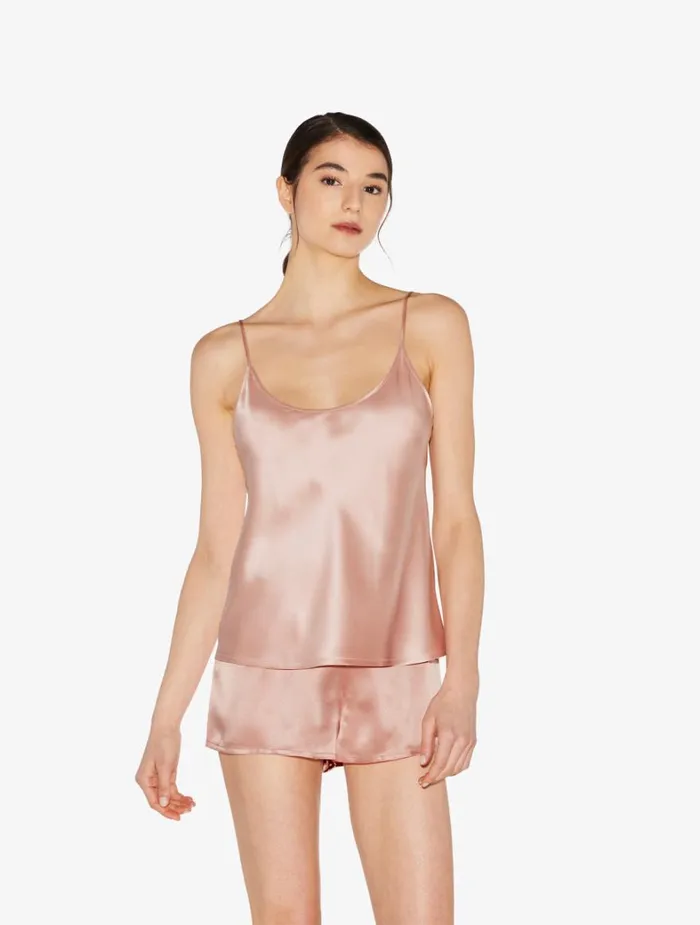La Perla Luxury Silk Pajama Shorts In Powder Pink Women Pajamas
