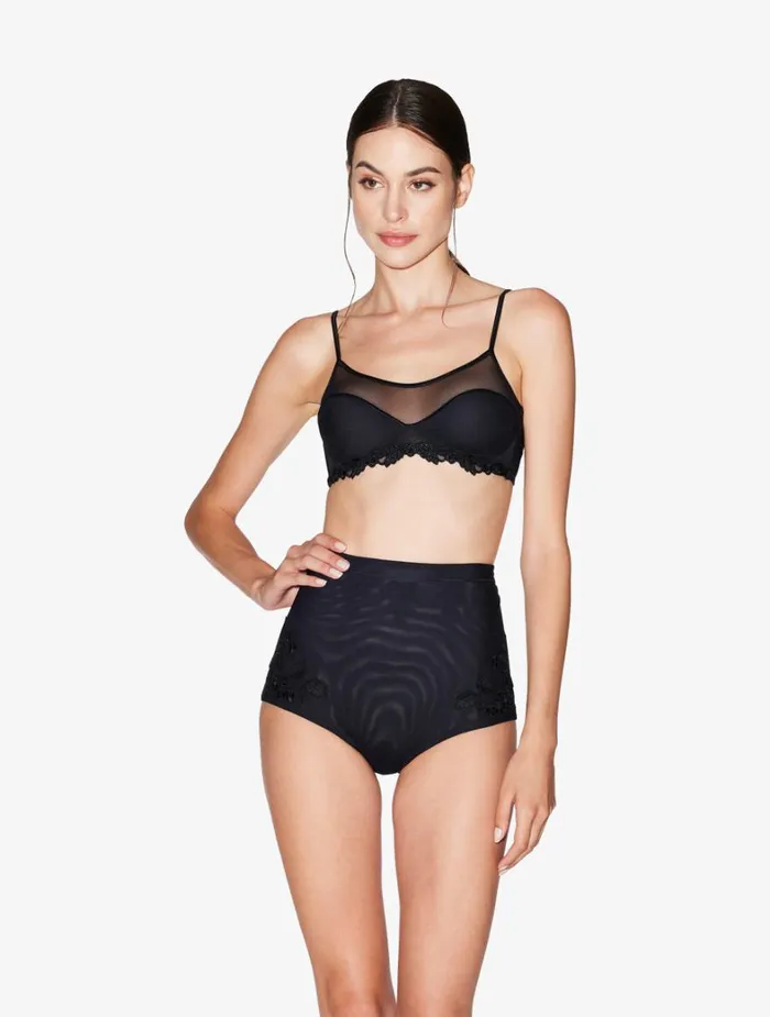 La Perla Luxury Stretch Tulle Bralette In Black Women Bralette